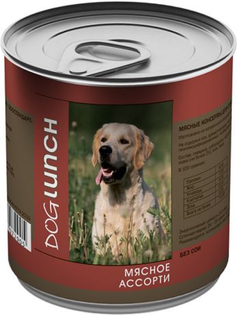 Dog Lunch для взрослых собак с мясным ассорти в желе (410 гр)