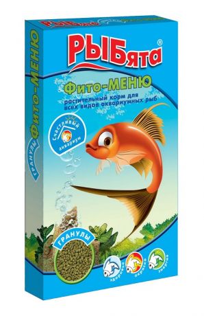 Корм-гранулы для всех видов рыб Зоомир РЫБята фито-меню (35 гр)