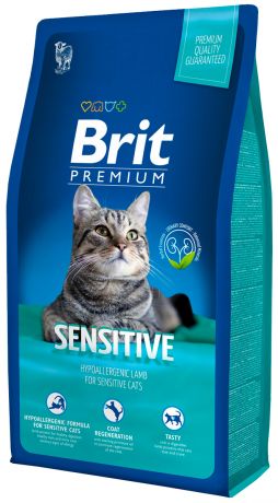 Brit Premium Cat Sensitive для взрослых кошек при аллергии с ягненком (1,5 кг)