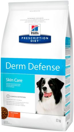 Hill's Prescription Diet Derm Defence для взрослых собак защита кожи при дерматитах и потере шерсти (2 кг)