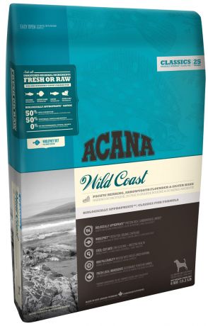 Acana Classic Wild Coast Dog для собак и щенков всех пород с рыбой и овсом (0,34 кг)