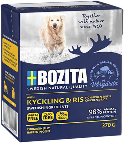 Bozita Naturals Chicken & Rice In Jelly для собак и щенков с курицей и рисом в желе 370 гр (370 гр)