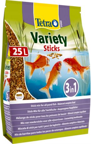 Tetra Pond Variety Sticks – Тетра корм-палочки для прудовых рыб, смесь (25 л)