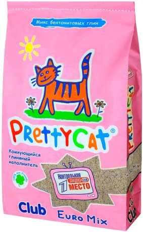 Pretty Cat Euro Mix наполнитель комкующийся для туалета кошек (20 кг)