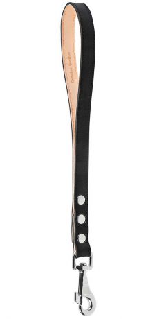 Водилка-ручка кожаная для собак черная 20 мм 40 см Collar (1 шт)