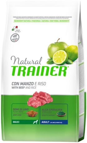 Trainer Natural Maxi Adult Beef & Rice для взрослых собак крупных пород с говядиной и рисом (12 кг)