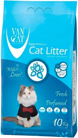 Van Cat Fresh наполнитель комкующийся для туалета кошек с ароматом весенней свежести (5 кг)