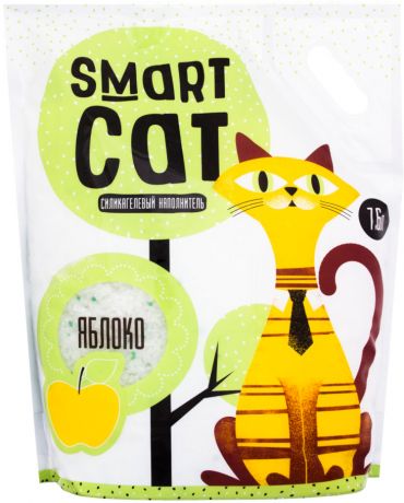 Smart Cat наполнитель силикагелевый для туалета кошек с ароматом яблока (3,32 кг)