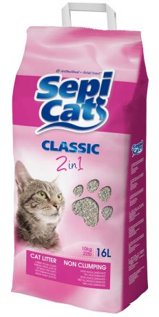 Sepi Cat Antibac наполнитель впитывающий для туалета кошек Антибактериальный (10 кг)