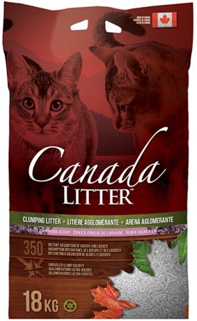 Canada Litter наполнитель комкующийся для туалета кошек Запах на замке с ароматом лаванды (18 кг)
