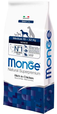 Monge Dog Medium Senior для пожилых собак средних пород (3 кг)