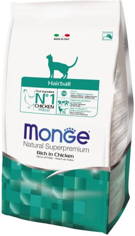 Monge Cat Hairball для взрослых кошек для вывода шерсти (10 кг)