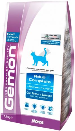 Gemon Cat Adult для взрослых кошек с тунцом и лососем (1,5 кг)