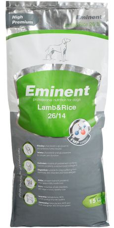 Eminent Lamb & Rice 26/14 для взрослых собак всех пород с ягненком и рисом (3 кг)