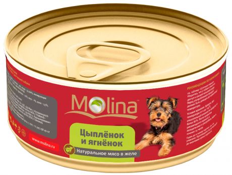 Molina для взрослых собак с цыпленком и ягненком в желе 85 гр (85 гр)