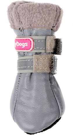 For My Dogs сапоги для собак кожаные на флисе зимние серые Fmd618-2017 Grey (2)