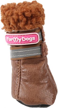 For My Dogs сапоги для собак кожаные зимние Овечка коричневые Fmd619-2017 Br (1)