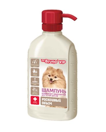 Mr.bruno Vip роскошный объем шампунь-кондиционер мицеллярный для собак с густой шерстью (200 мл)
