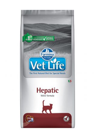 Farmina Vet Life Feline Hepatic для взрослых кошек при заболеваниях печени (2 кг)
