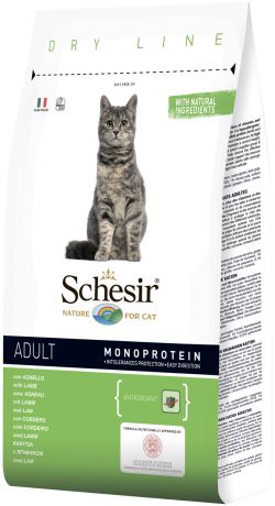 Schesir Cat Adult монобелковый для взрослых кошек с ягненком (0,4 кг)