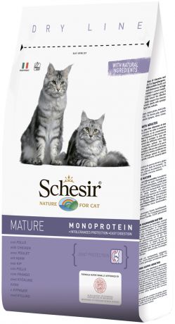 Schesir Cat Mature монобелковый для пожилых кошек (0,4 кг)