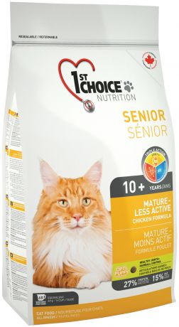1st Choice Cat Mature Or Less Active для пожилых кошек с курицей (5,44 кг)