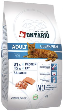 Ontario Cat Adult Ocean Fish для взрослых кошек с рыбой (0,4 кг)