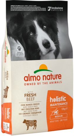 Almo Nature Adult Dog Medium Beef & Rice для взрослых собак средних пород с говядиной и рисом (12 кг)