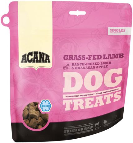 Лакомство Acana Singles Grass-fed Lamb сублимированное для собак с ягненком (35 гр)