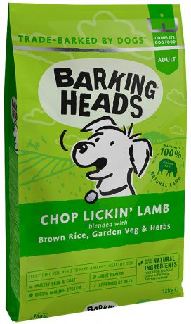 Barking Heads Мечты о ягненке для взрослых собак всех пород при аллергии с ягненком и рисом (12 кг)