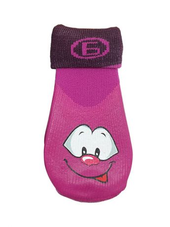 Носки для прогулки с высоким латексным покрытием с фиксатором Барбоски фиолетовые с принтом (2)