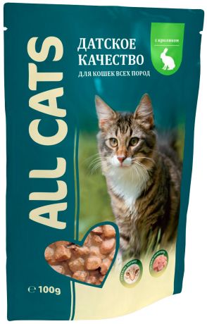 All Cats для кошек и котят с кроликом в соусе 85 гр (85 гр)