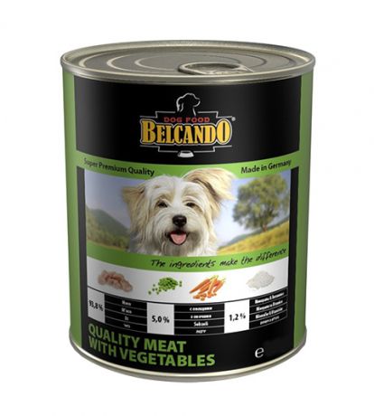 Belcando Quality Meat With Vegetables для взрослых собак с мясом и овощами (800 гр х 12 шт)