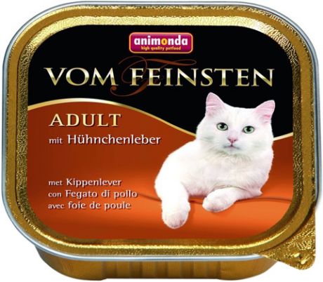 Animonda Vom Feinsten Adult Mit Huhnchenleber для взрослых кошек с куриной печенью 100 гр (100 гр х 32 шт)