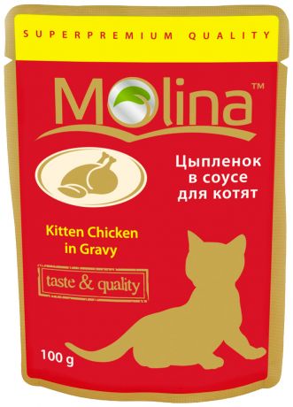 Molina для котят с цыпленком в соусе 100 гр (100 гр х 24 шт)