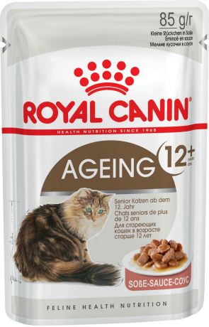 Royal Canin Ageing 12+ для пожилых кошек старше 12 лет в соусе 85 гр (85 гр х 12 шт)