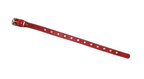 Ошейник для собак кожаный универсальный красный 44 см x 20 мм Аркон (1 шт)
