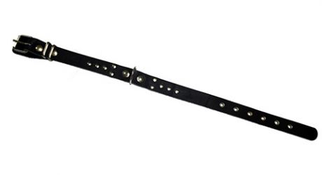 Ошейник для собак кожаный черный 40 - 54 см x 25 мм Аркон (1 шт)