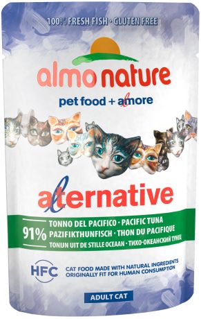 Almo Nature Cat Alternative для взрослых кошек с тихоокеанским тунцом 55 гр (55 гр)