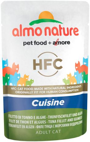 Almo Nature Cat Classic Cuisine для взрослых кошек с тунцом и морскими водорослями 55 гр (55 гр)