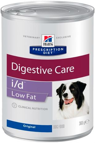 Hill's Prescription Diet I/d Low Fat для взрослых собак при заболеваниях жкт с пониженным содержанием жиров 360 гр (360 гр х 12 шт)