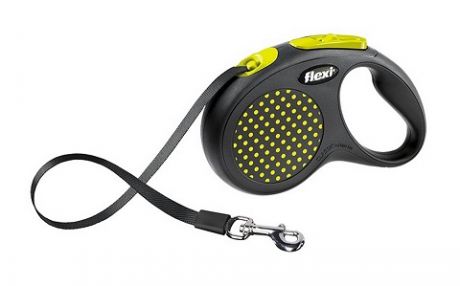 Flexi Design Tape – Флекси ременной поводок-рулетка для животных 5 м размер M желтый (1 шт)