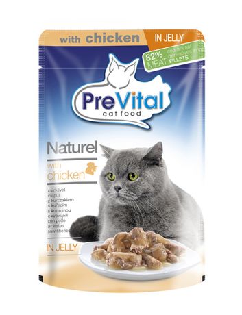 Prevital Naturel для взрослых кошек с курицей в желе 85 гр (85 гр)