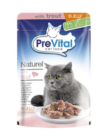Prevital Naturel для взрослых кошек с форелью в желе 85 гр (85 гр)