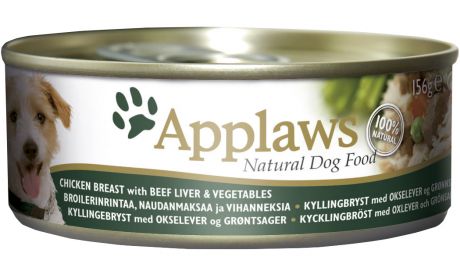 Applaws для взрослых собак с курицей, говяжьей печенью и овощами 156 гр (156 гр)