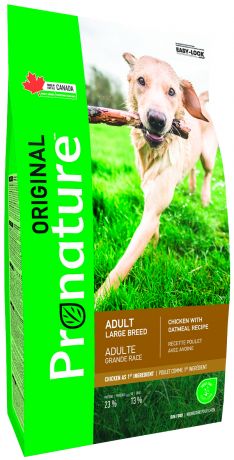 Pronature Original Dog Adult Large Breed для взрослых собак крупных пород с курицей и овсом (15 кг)