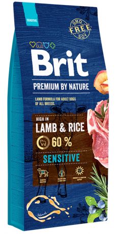 Brit Premium By Nature Sensitive Lamb & Rice для взрослых собак всех пород при аллергии с ягненком и рисом (1 кг)