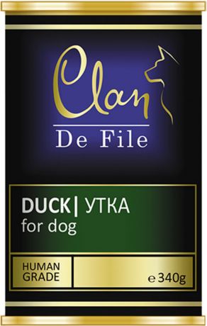 Clan De File монобелковые для взрослых собак с уткой (100 гр х 16 шт)
