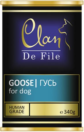 Clan De File монобелковые для взрослых собак с гусем (100 гр х 16 шт)