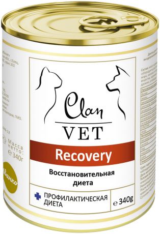 Clan Vet Recovery для собак и кошек в период восстановления 340 гр (340 гр х 12 шт)